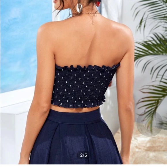 navy blue top - Picture 2 of 2